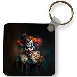 Sleutelhanger - Uitdeelcadeautjes - Clown - Hoed - Kraag - Portret - Killer clown - Plastic