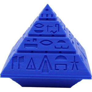 'Stargate' Piramide Met Hiërogliefen En Opslag Box Blauw Normal