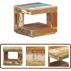 vidaXL Salontafel - 45x45x40 cm - Massief Hout Salontafel - Landelijke Stijl - Houten Salontafel - Vintage Salontafel - Bijzettafel