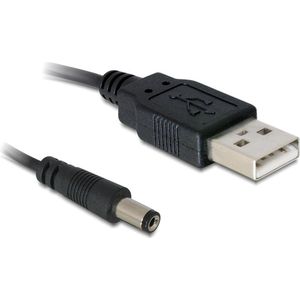 Delock USB-Voedingskabel - DC 5,5 x 2,1 mm Male - 1 m