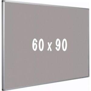 Prikbord kurk PRO - Aluminium frame - Eenvoudige montage - Punaises - Grijs - Prikborden - 60x90cm
