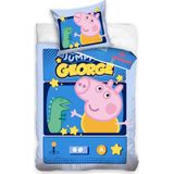 Peppa Pig Dekbedovertrek Jumpy George - Eenpersoons - 140  x 200 cm - Multi