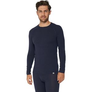 DANISH ENDURANCE Thermo Shirt met Lange Mouwen voor Heren - van Merino Wol - Donker Marineblauw - XXL