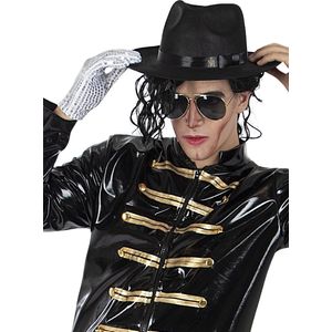 FUNIDELIA Michael Jackson Hoed en Handschoen voor mannen - Zwart