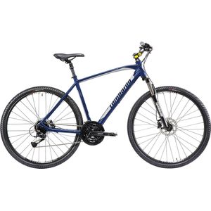 Herenfiets met 24 versnellingen - 28 inch wielmaat - Racefiets - Stadsfiets - Framemaat 51cm - Hydraulische schijfremmen - Wit/blauw