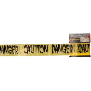 Markeerlint/afzetlint - Caution Danger - 9M - geel/zwart - kunststof