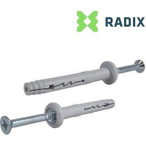 Radix - FX Pro - Nagelpluggen/Slagpluggen - Grote kraag - 8 x 60/25mm (100 stuks)