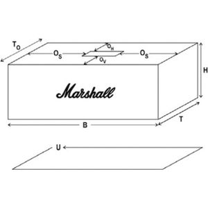 Marshall Cover voor 1959HW MRCOVR00053 - Cover voor gitaar equipment