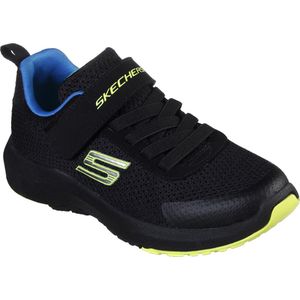 Skechers Dynamic Tread Jongens Sneakers - Black/Blue/Lime - Maat 35