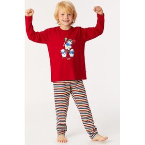 Woody pyjama jongens - rood - schaap - 222-1-PLS-S/485 - maat 164