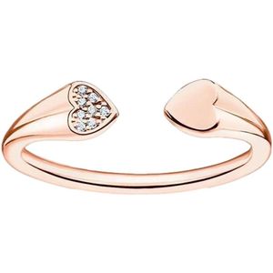 Thomas Sabo Dames Dames ring 925 sterling zilver sterling zilver Zirkonia 0,5 Roségoud 32020609