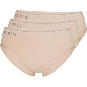 Apollo - Dames slip - Beige - Maat L - Dames ondergoed - 3-Pack - Dames boxershort - Sloggie ondergoed