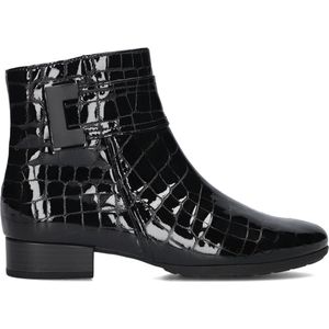 Gabor 712 Enkellaarsjes - Enkelboots met rits - Dames - Zwart - Maat 38,5