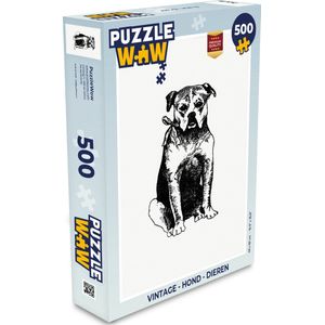 Puzzel Vintage - Hond - Dieren - Legpuzzel - Puzzel 500 stukjes