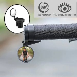 Mini Fietsspiegel HD Convex – 360° Verstelbare Spiegel – Inklapbaar - Stuurspiegel voor Racefiets, MTB, Gravelbike & E-bike – Veilig Fietsen – Lichtgewicht – Makkelijk te monteren - Compact & Lichtgewicht Achteruitkijkspiegel