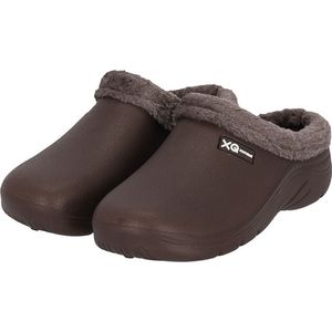 XQ - Tuinklompen heren - Fake Fur - Bruin - Tuinschoenen - Garden Clogs heren