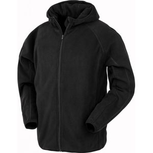 Result Jasje met capuchon in gerecyclede microfleece R906X - Black - 3XL