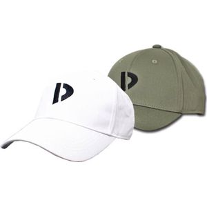 2-Pack Donnay - Baseball Caps - White/Army (287) - 1 maat