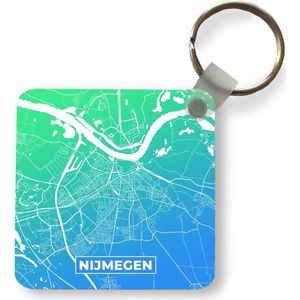 Sleutelhanger - Uitdeelcadeautjes - Stadskaar - Nijmegen - Groen - Blauw - Plastic