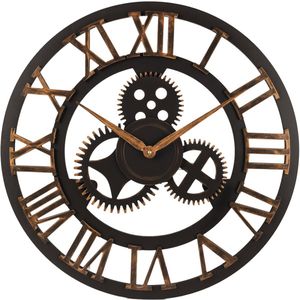 IvoQ Industriële Wandklok – 60 CM – XXL Klok – Geruisloos – Stoer & Stijlvol