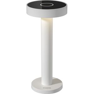 Sompex Tafellamp Boro | Wit - tafellamp voor binnen of buiten met oplaadstation USB wisselbaar in Warm of koud witte kleur