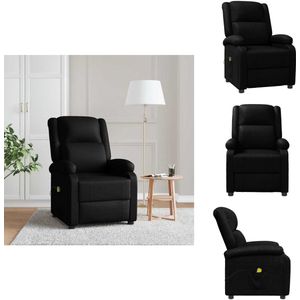 vidaXL Massagestoel - Massagestoelen - Fauteuil - Relaxfauteuil - Massagestoel kunstleer zwart