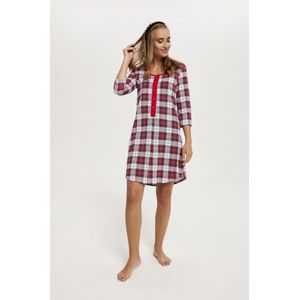 Italian Fashion Mossi dames nachthemd met 3/4 mouwen- rood S