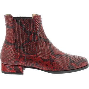 Mrs Kris Dames Chelsea Boots Diamant Lux Vino Rosso |  Bordeaux | Leer | Maat 39