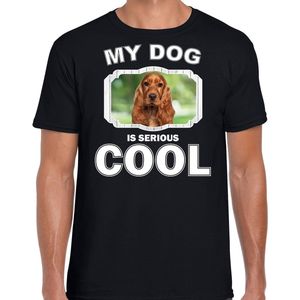 Spaniel honden t-shirt my dog is serious cool zwart - heren - Spaniels liefhebber cadeau shirt M