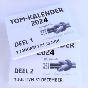 Groot-letter dagkalender A5 2024. -in 2 delen - per dag afscheurbaar (TOM kalender)