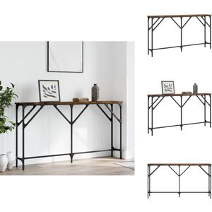 vidaXL Wandtafel - Wandtafels - Bijzettafel - Console Tafel - Wandtafel 140x23x75 cm bewerkt hout gerookt eikenkleurig