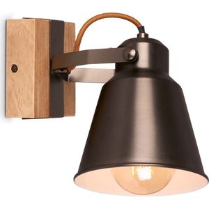 BRILONER - TALLE - wandlamp -  Spotlight - 1 vlam - draai- en zwenkbare spot - gloeilampen niet inbegrepen - max. 40 W - rustiek - IP20