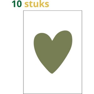 10 stuks wenskaarten hart - wenskaart - hart- Wenskaarten sterkte - troostkaarten - sterkte - beterschap - hart