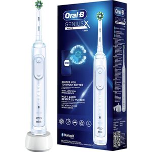 Oral-B Genius X - Wit - Elektrische Tandenborstel - Ontworpen Door Braun - 1 Handvat en 1 opzetborstel