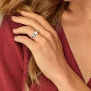 Glow 114.080156 Dames Ring - Minimalistische ring - Sieraad - Zilver - 925 Zilver - 5 mm breed