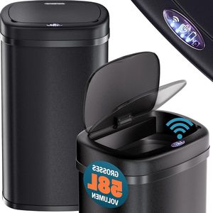 Bewegingssensor Vuilnisbak - Automatisch Deksel - Waterdicht - 58 Liter - USB-kabel - Zwart vuilnisbak 60 liter