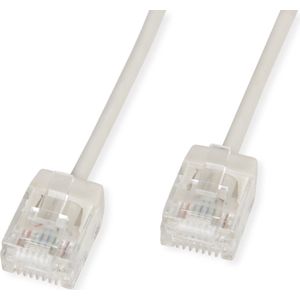 ROLINE UTP DataCenter Patchkabel Cat.6A (Class EA), LSOH, dun, extra korte stekker, grijs, 5 m