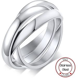 Borasi 3-in-1 Ring | 18 mm | Zilver | Cadeau Voor Haar | Cadeau Voor Vriendin | Cadeau Voor Vrouwen | Cadeau Voor Dames |Moederdag Cadeau | Cadeau voor Moeder