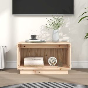 The Living Store Zwevend Tv-meubel - Grenenhout - 60 x 35 x 35 cm - Rustiek