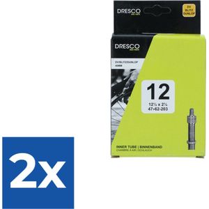 Dresco Binnenband 12 x1 1/2 x 2 1/4 (47/62-203) Dunlop 40mm - Voordeelverpakking 2 stuks