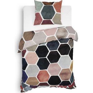Heckett & Lane Akos Dekbedovertrek - Twill - Eenpersoons - 140x200/220 cm - Multi