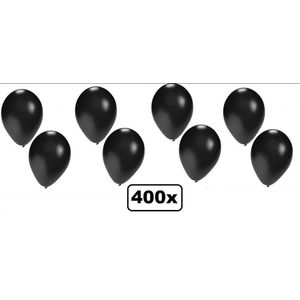 400x Ballonnen zwart - ballon halloween black and white begrafenis helium festival