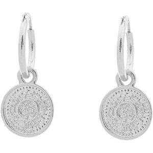 Lucky coin earrings silver