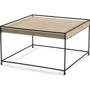 TORNA THIN WOOD 80 Salontafel - Zwart / Eiken bianco