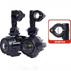 Mistlampen Motorfiets - Set van 2 Stuks - 12V LED - Ingebouwde Relais en Schakelaar