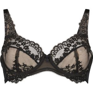 Hunkemöller Dames Lingerie Niet-voorgevormde beugel bh Daisy - Zwart - maat F90