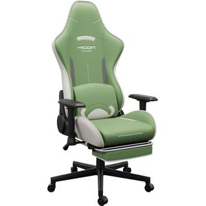 IN-HOMEXL  Exeter  Gamestoel- Bureaustoel - Ergonomische Bureaustoel - Massagestoel - Stof - Groen / Grijs