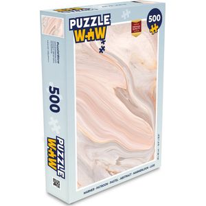 Puzzel Marmer - Patroon - Pastel - Abstract - Marmerlook - Luxe - Legpuzzel - Puzzel 500 stukjes