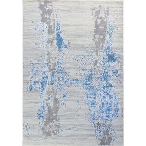 SURYA Vloerkleed - Woonkamer, Slaapkamer - Modern Abstract Tapijt EYRA - Blauw/Grijs - 200x275 cm