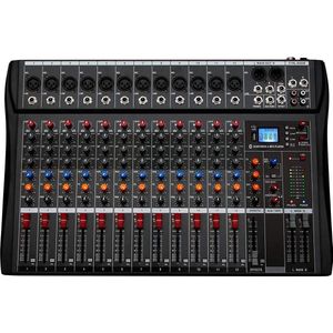 DA12 DJ Sound Controller - 12-Kanaals Mixer - USB Opname - XLR & 48V Voeding